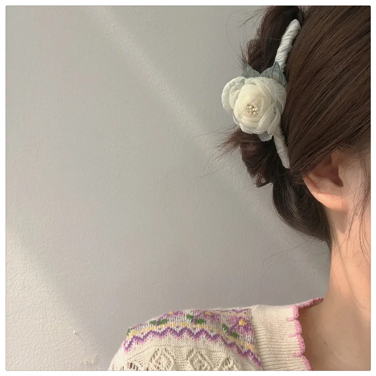 Korean Hair Clips Fashion Organza Hair Claw Is Naturally Beautiful