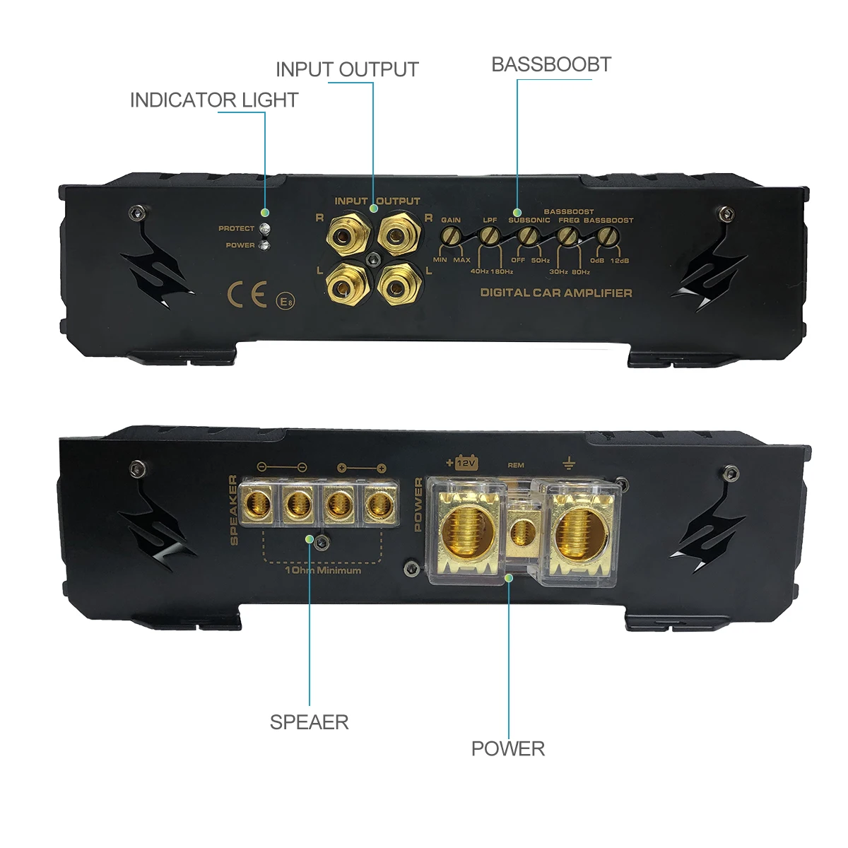 High Power 3500W Monoblock Class D Competition Grade Subwoofer Amplifier Car Audio Amp ZM-3500