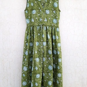 Hand Block Printed Summer Dress| Cotton Dress| Floral Print| Handmade