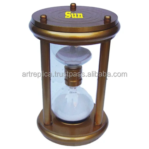 Vintage Style Big Wooden Hourglass Sand Timer,Desktop & Hanging ...