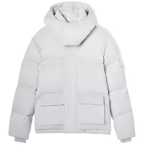 Unisex Casual Winter Jacket Plus Size New Fashion Warm Puffer Custom Logo Pocket Hooded Windbreaker High Quality Outdoor Coat