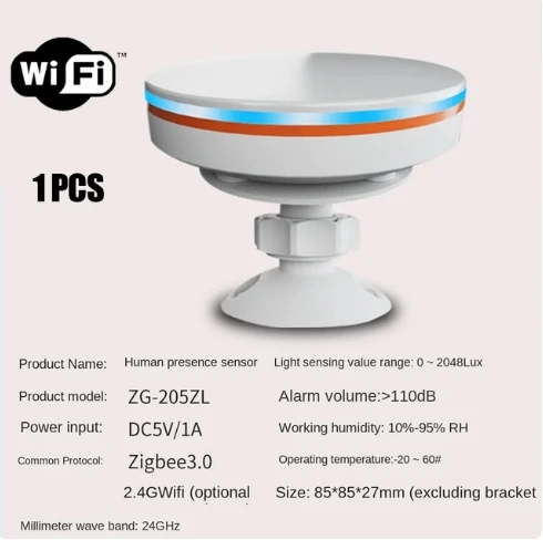 WGSensor Zigbee Motion Detector Zigbee  Human Presence Sensor Wifi Tuya  Wireless Tuya Pir Motion Sensor Radar Presence Sensor