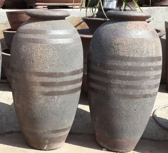 [Ruby Linh]- Atlantis Pottery Atlantic Pots Antique Water Fountains Rustic Flower Pot - Sandblast Pot Floor Vase Large Planter
