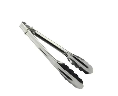 7-ch 201 Stainless Steel Kitchen Tongs, Durable & Heat-Resistant Tongs for Steak, Vegetable, Bread & Appetizer Handling