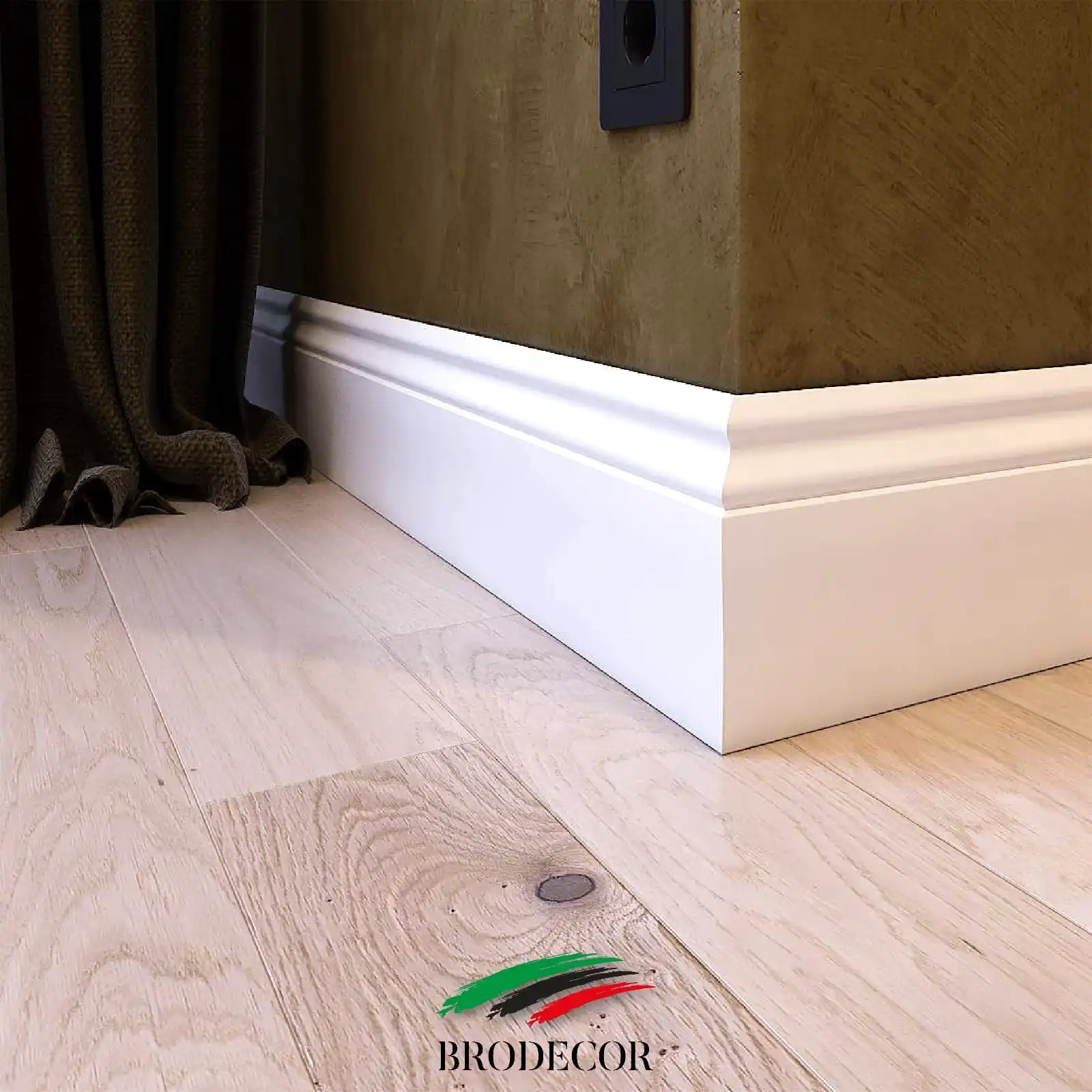 Aluminium Baseboard Profile 80mm Decorative Wall Skirting Protector