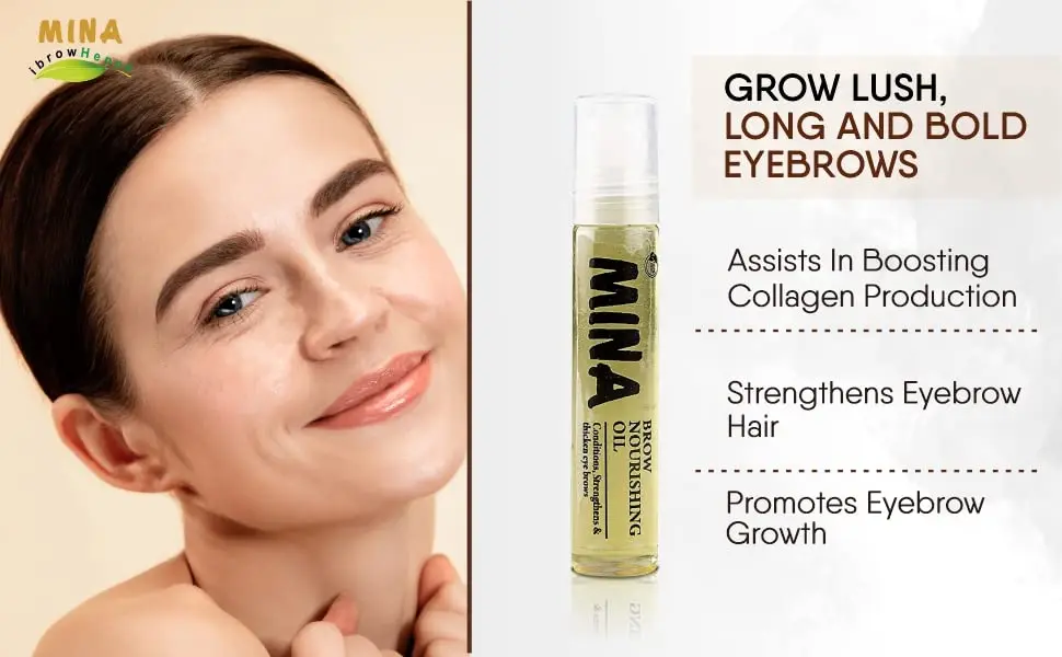 Mina Brow Nourishing Roll On Oil For Strengths,Conditions & Thicken