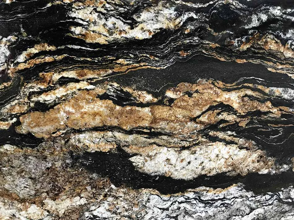 Black and Gold Marble Effect Decorative Slab