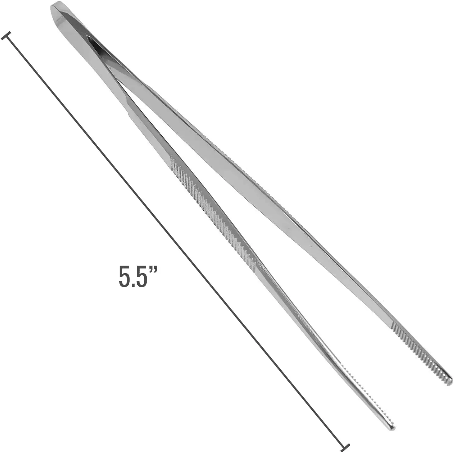 Surgical Tweezers And Dressing Forceps,5.5 Inches Long,Serrated