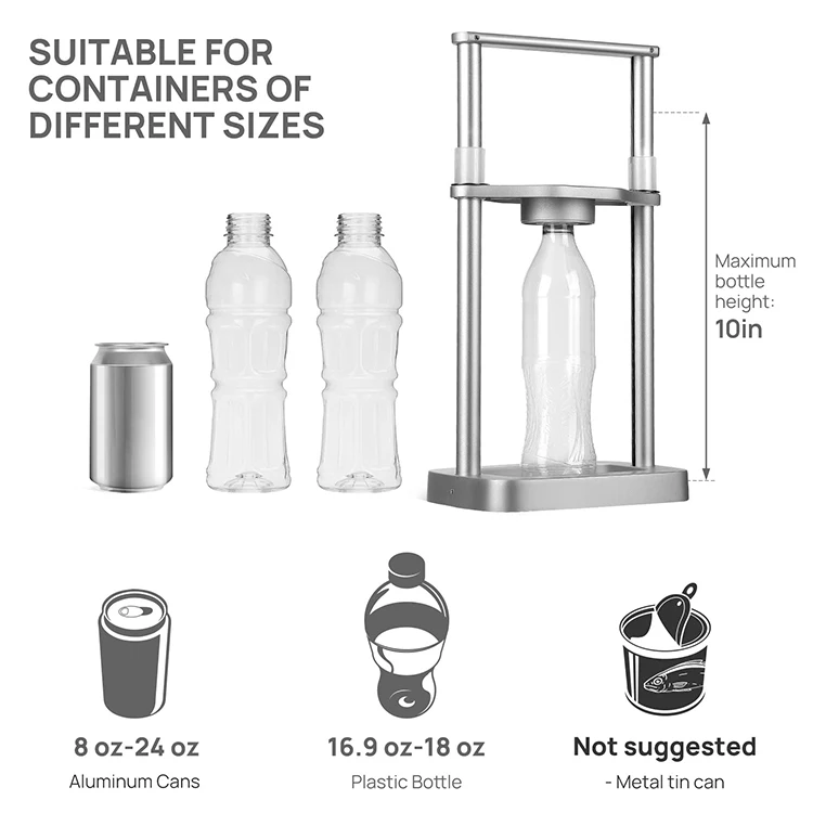 Can Crusher For Recycling 12 Oz 24 Oz Foot Operated Pedal Can Smasher