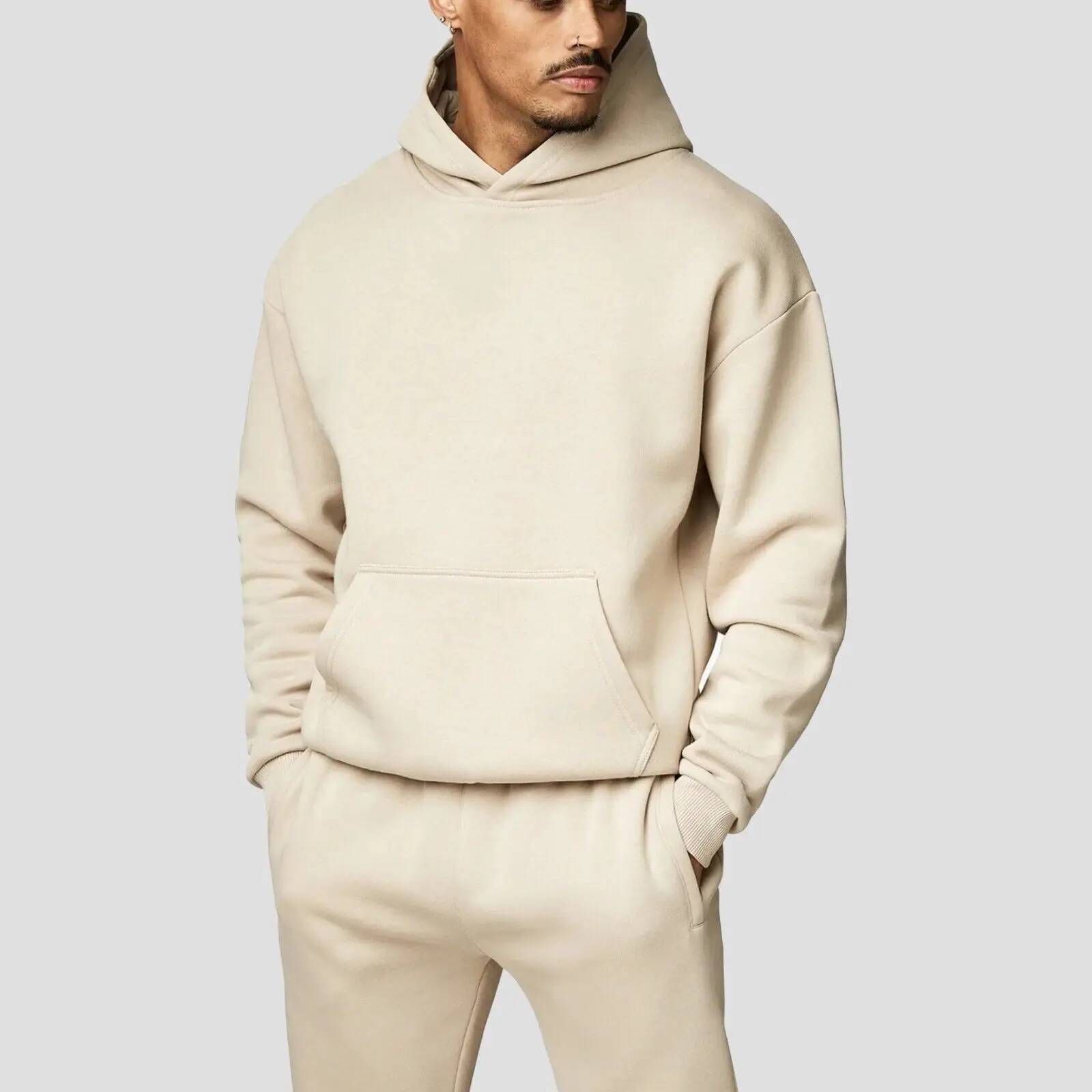 High Quality Custom Tracksuit Cotton Plain Blank Tracksuit Manufacturers Jogger Sweatsuits