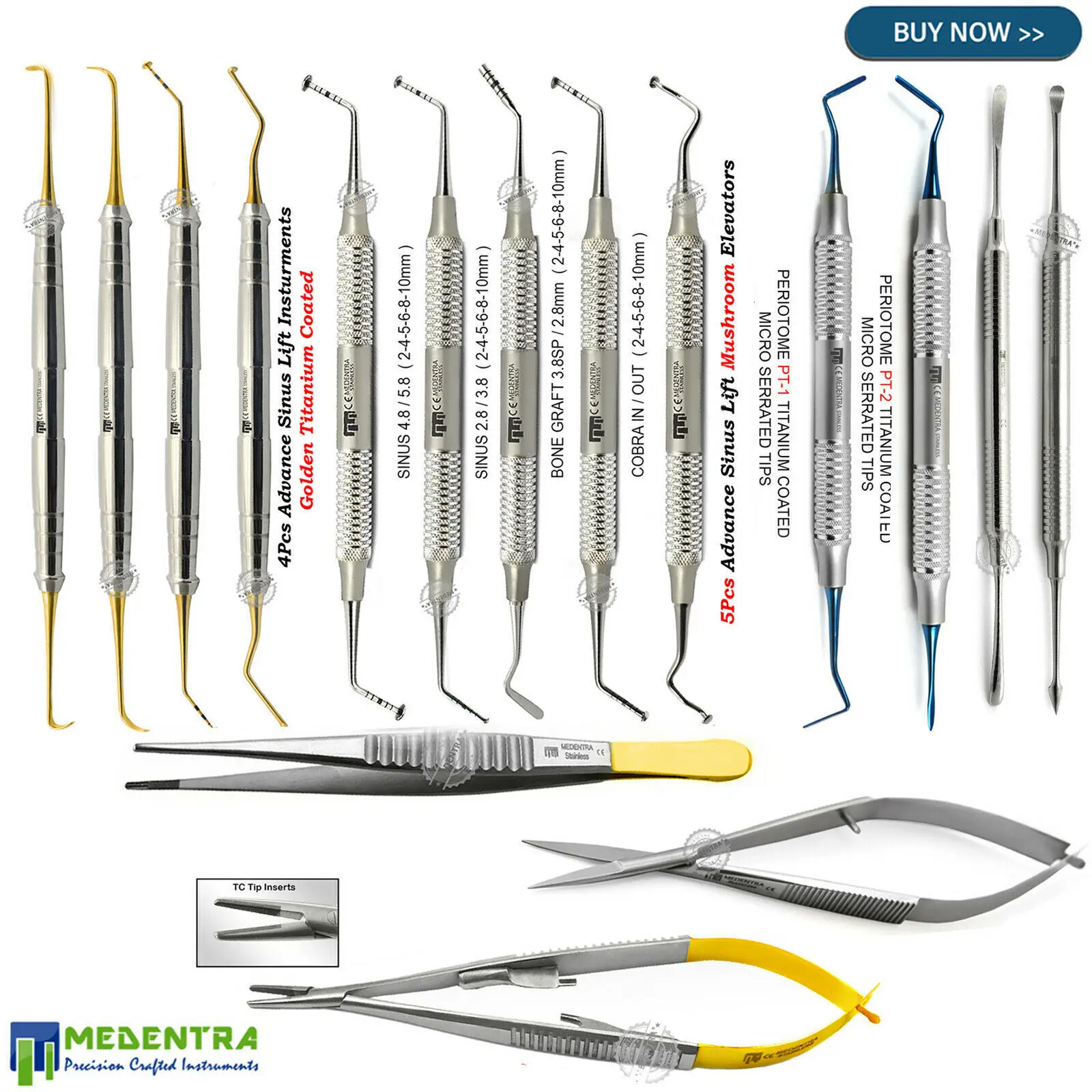 Dental Gum Tunneling Sinus Elevators Oral Surgery Periotome Forceps