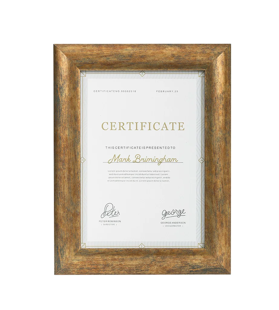 Elegant Diploma Frame A4 Certificate Frame From Real Wood Gold Elegant