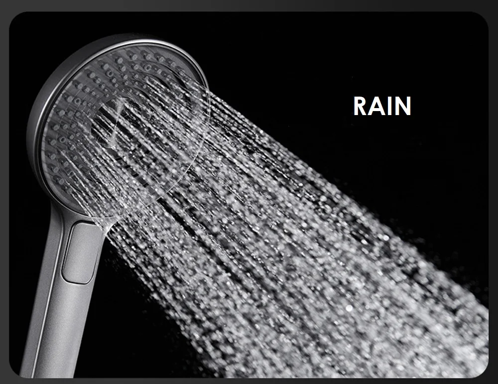 New Massage Shower 3 Functions Large Panel Handheld Booster Shower Head
