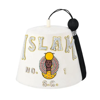 Cappello Tarboosh Per Feste, Taglia Adulto, Rosso In Feltro, Stile - Foto 5