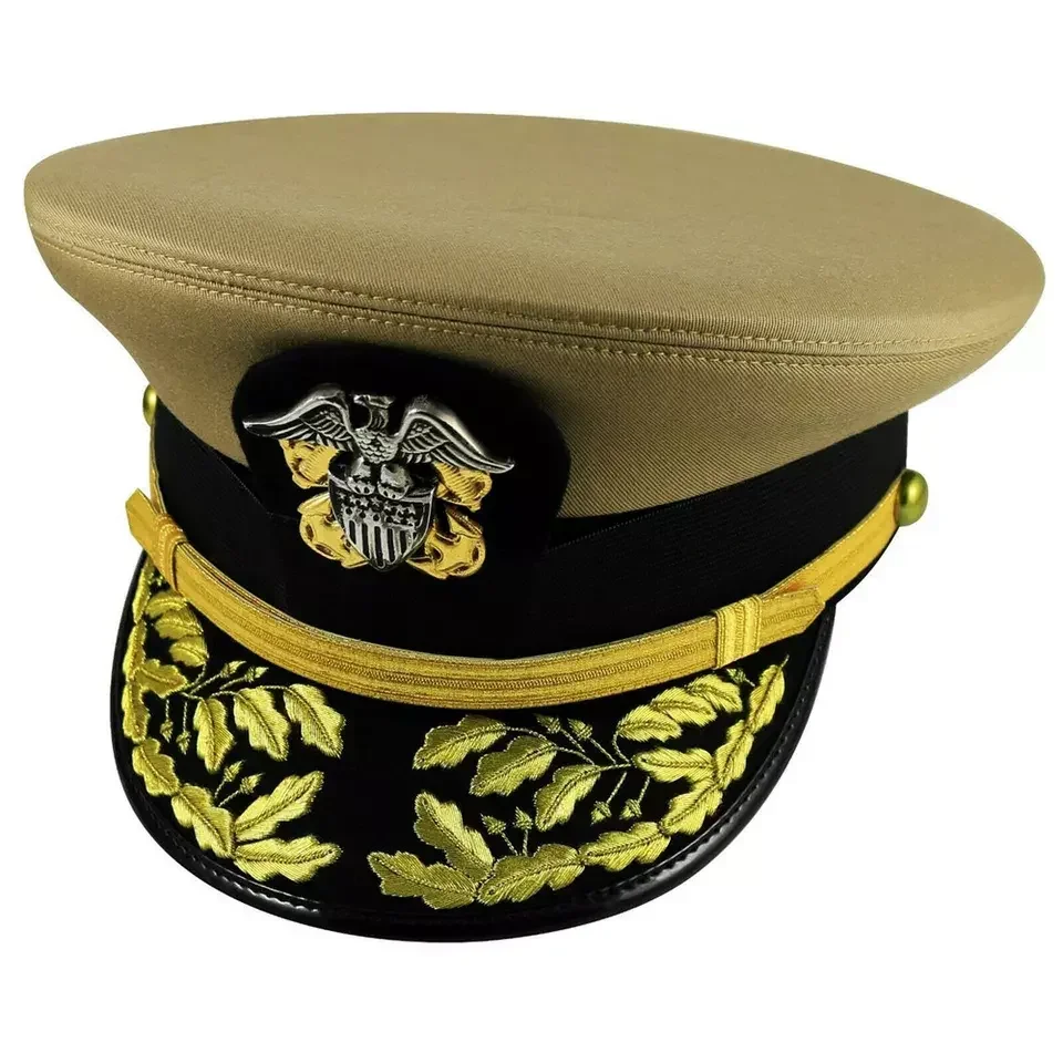 Custom Badges Ceremony Uniform Hat Security Guard Officer Peak Cap ...