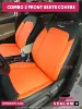 Combo 2 Front Seat Covers - Orange with Black