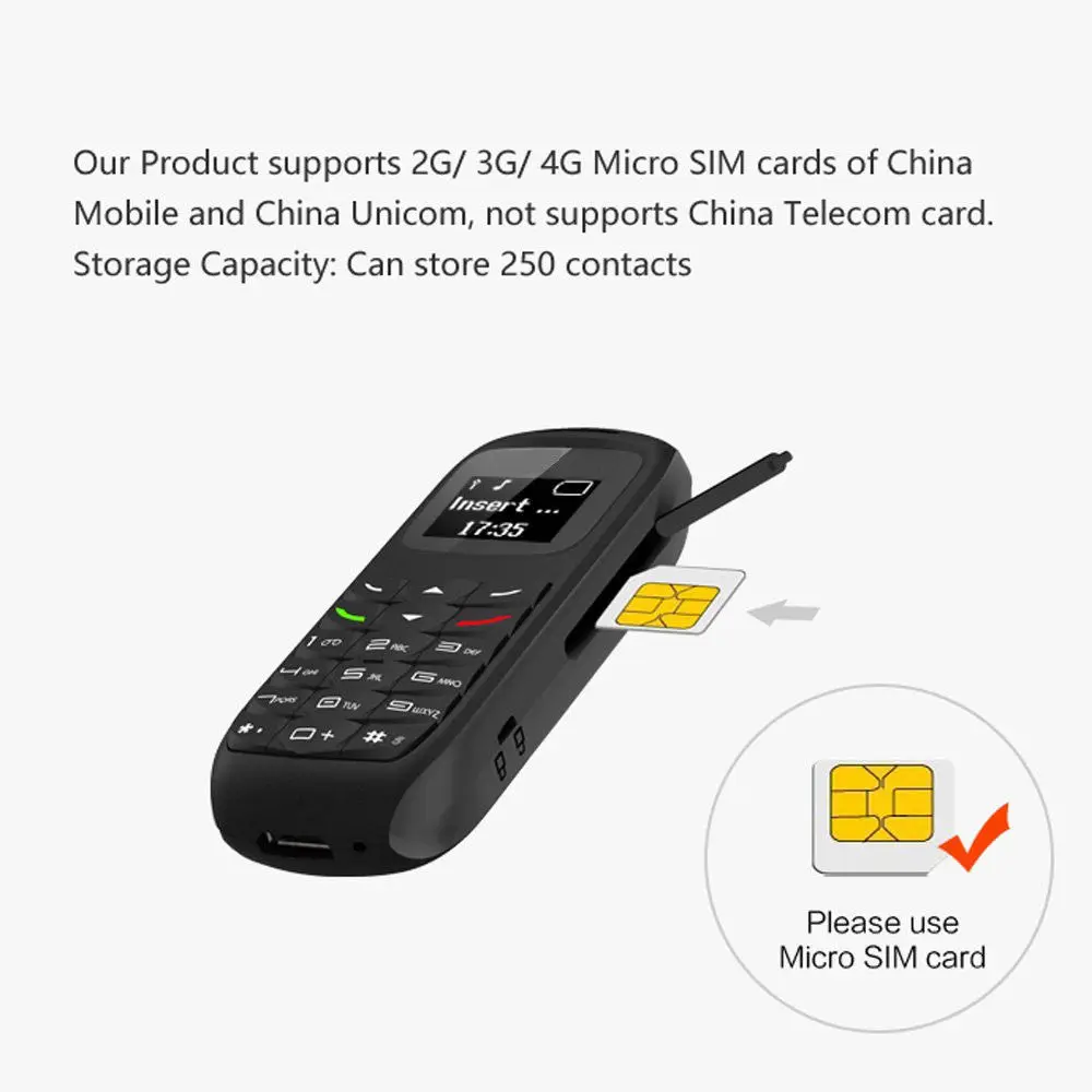L8STAR BM70 Mini Phone with 0.66-inch OLED Display Dual SIM Card Feature for Bluetooth Dialer Ready to Ship Factory Shipment