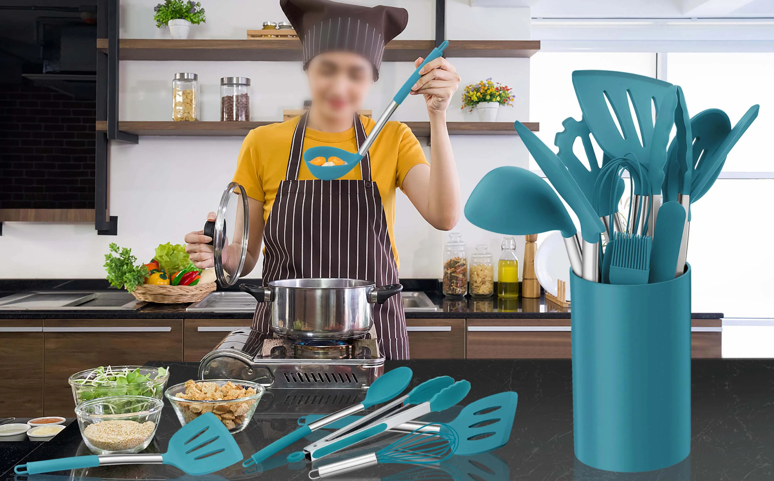 Custom Hot Sale Heat Resistant Nonstick Kitchen Tools Silicone Kitchen