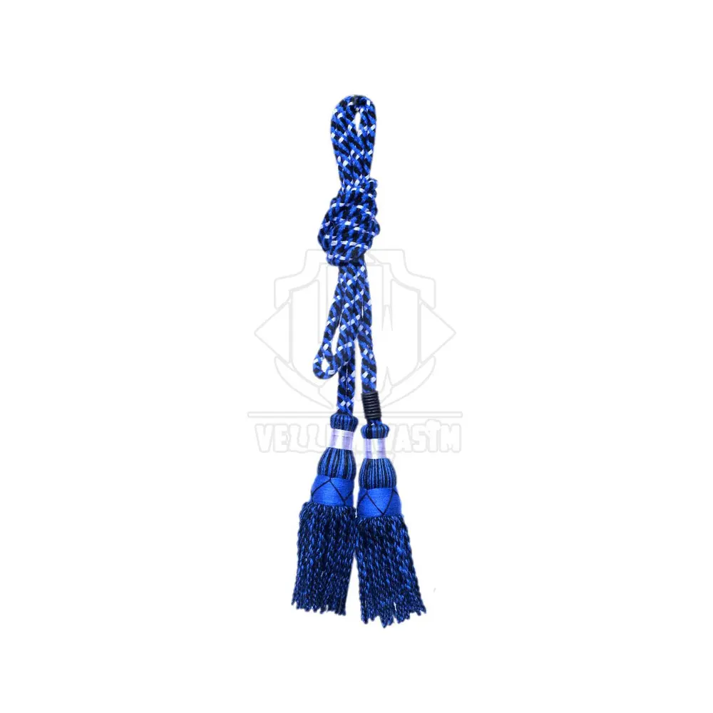 Blue Color Oem Bagpipe Drone Cord And Tassels Hand Made In Wool Threads