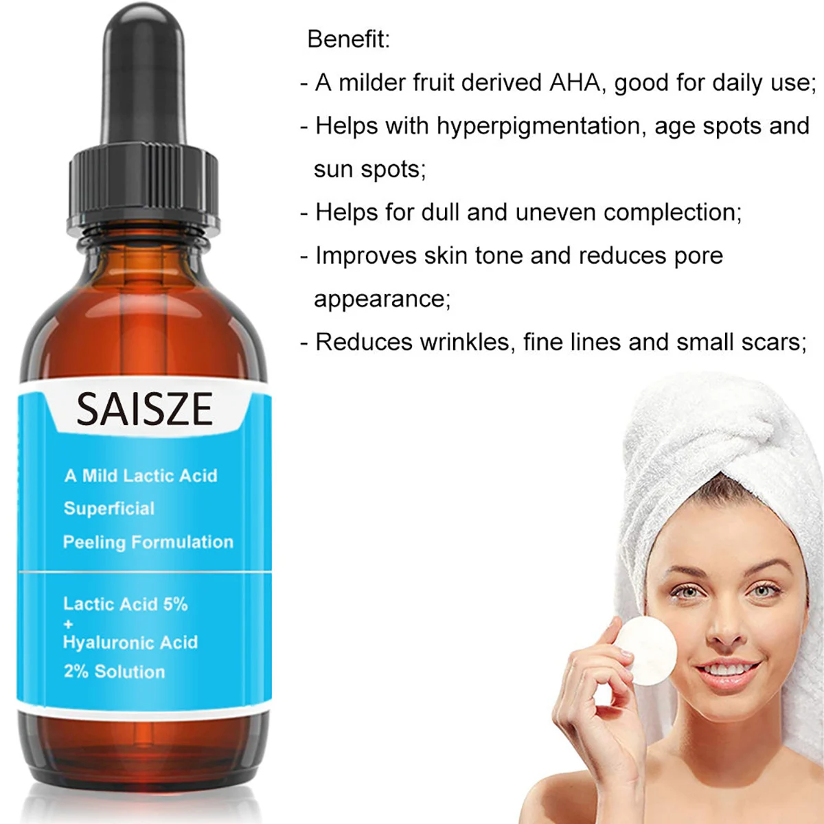 Popular Lactic Acid Chemical Peel Skin Renewal Brightening Serum For