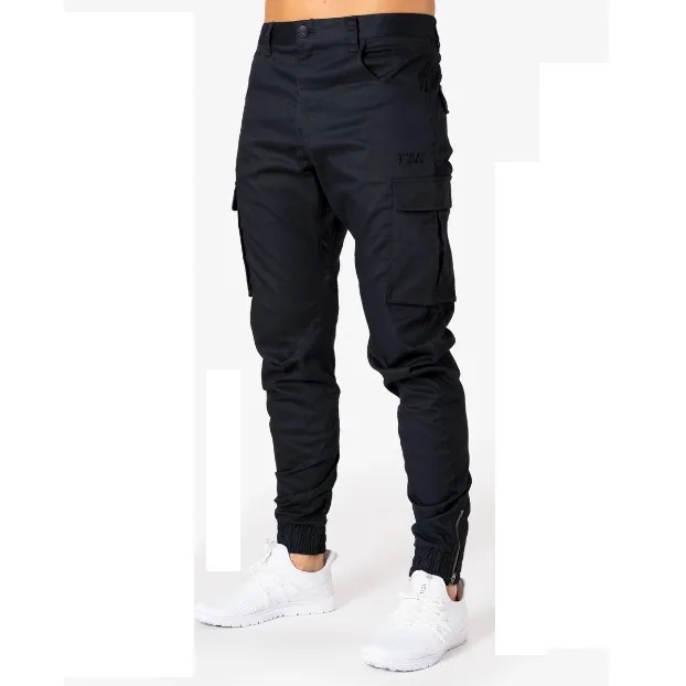 Multi Pocket Rip Stop Men Trousers Casual Working Cotton Cargo Pants Tactical Hiking Pants For