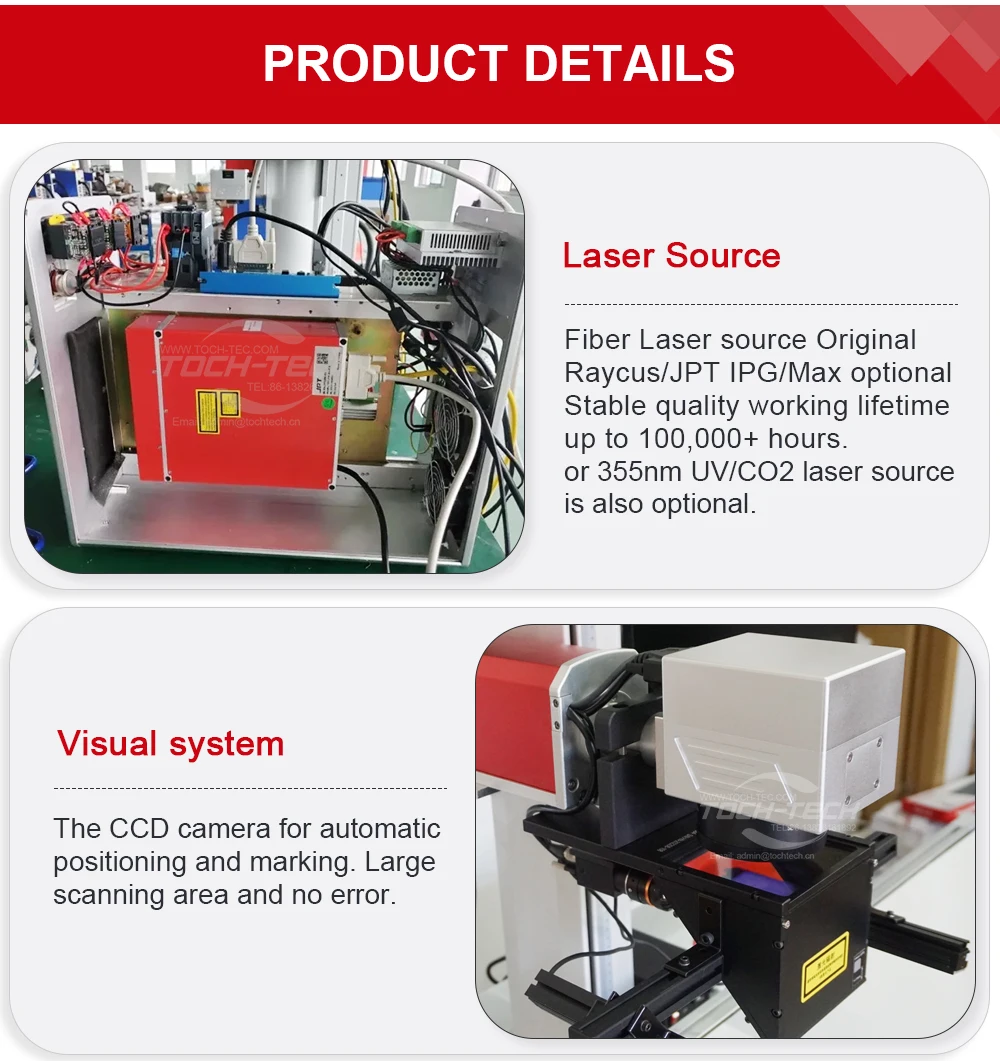 Flying Fiber/co2/uv Laser Marking Machine With Visual Positioning ...