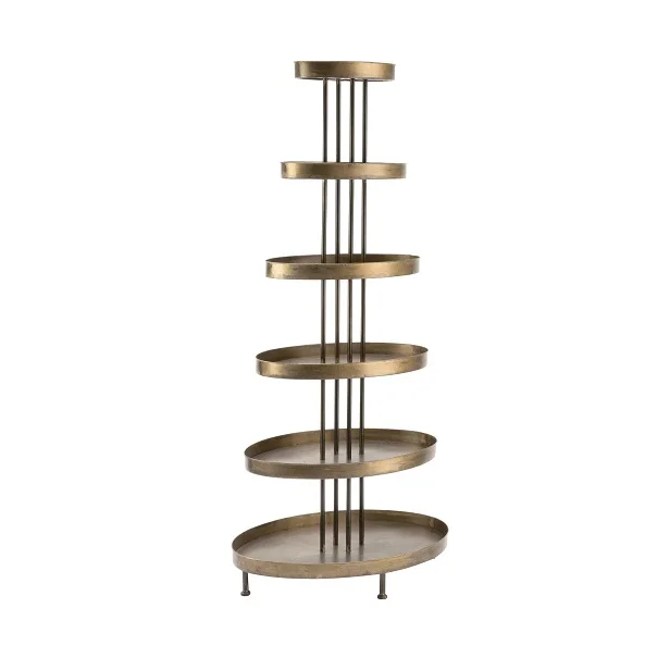 Decorative Cake Display Rack Metal Cast Aluminium Etagere XXL 230 cm Luxury Storage Holder and Rack Square Shape Cupcake Stand