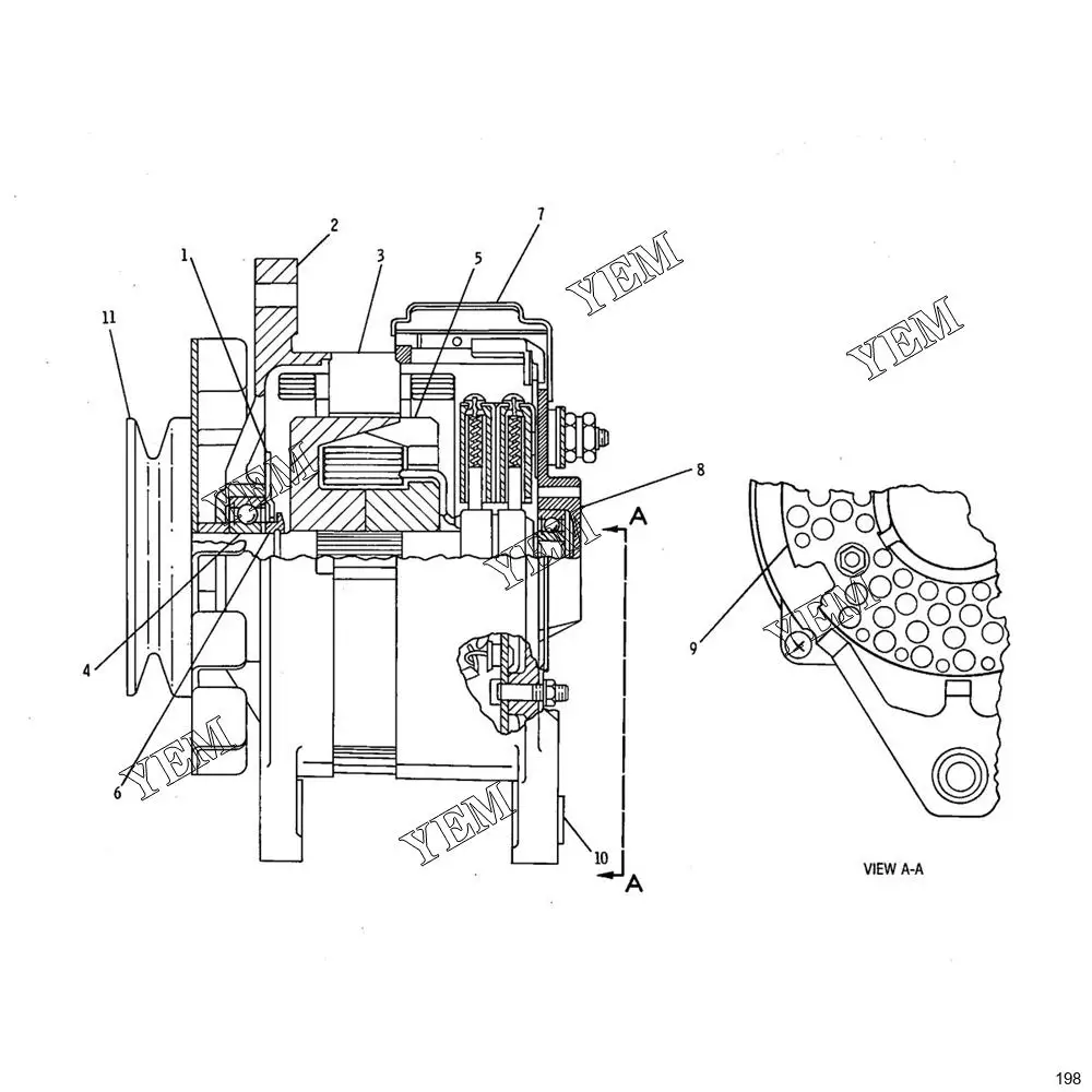 New Machinery Engine Alternator Group 8N-2268 Fit for D3B D3C D4C II D4B D4C D5C D3C II Diesel Engine Parts