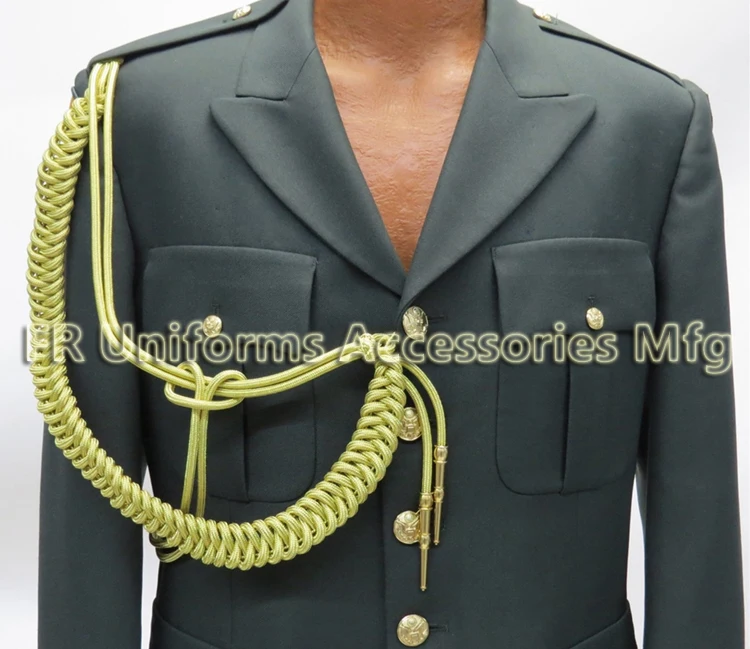 Mylar Gold Leading Officers Aiguillette Ceremonial Dress Shoulder Cord ...