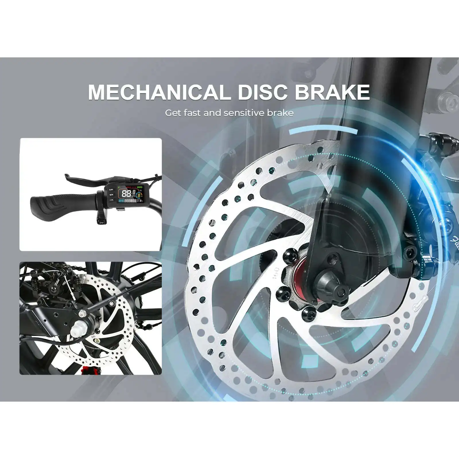 C05 Pro 250W Motor, 15Ah Akkukapazität, 14-Zoll-Falt-Elektro-Citybike mit Fatbike-Reifen, Tiefeinsteiger-Elektro-Faltrad