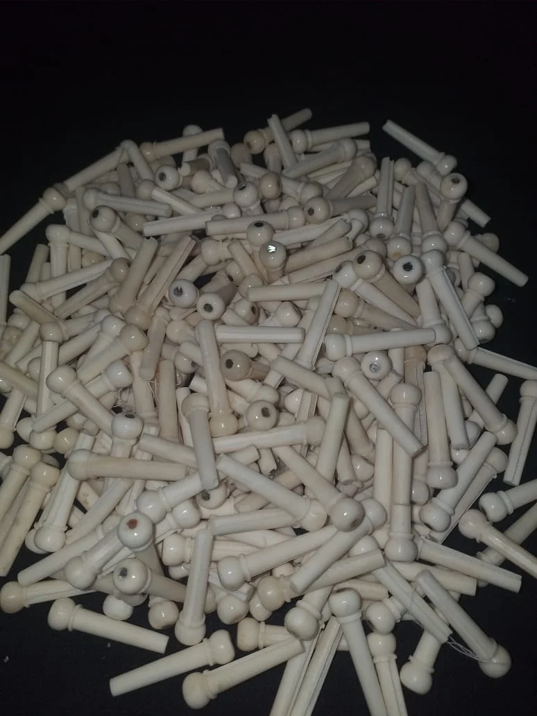 Quality Bone Acoustic Guitar With Abalone Dot Our Pure Bone Bridge Pins