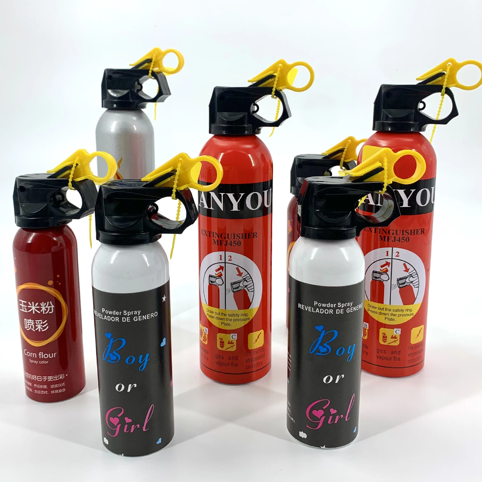 Custom Color Gender Reveal Fire Extinguisher Party Supplies Gender