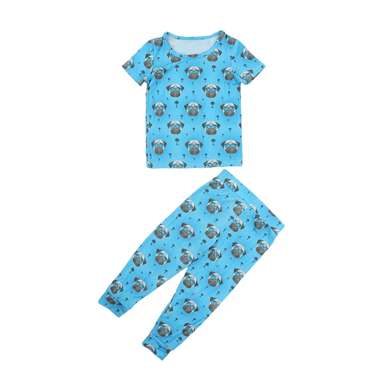 Bamboo Children Pajamas Short Sleeve Clothes For Kids Sustainable