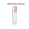 Clear + Matte rose gold cap