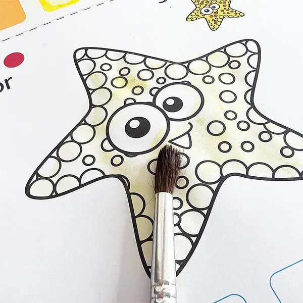 Sea Creatures Watercolor Coloring Book for Kid Activity