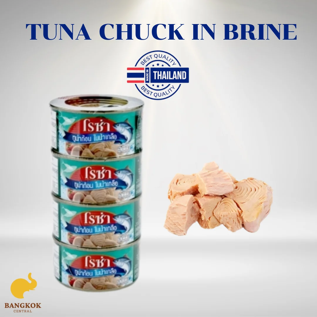 Roza Tuna Chuck In Brine 185gx 4 Cans Tuna Canned Export Canned Fish