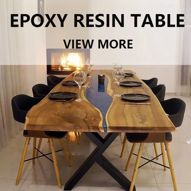 Walnut Solid Dining Tables Top Blue Transparent Table A Manger River Epoxy Resin Table For Sale