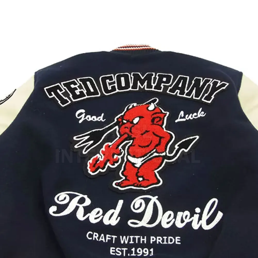 Leather Sleeves Men Letterman Jacket Custom Logo Design Letterman