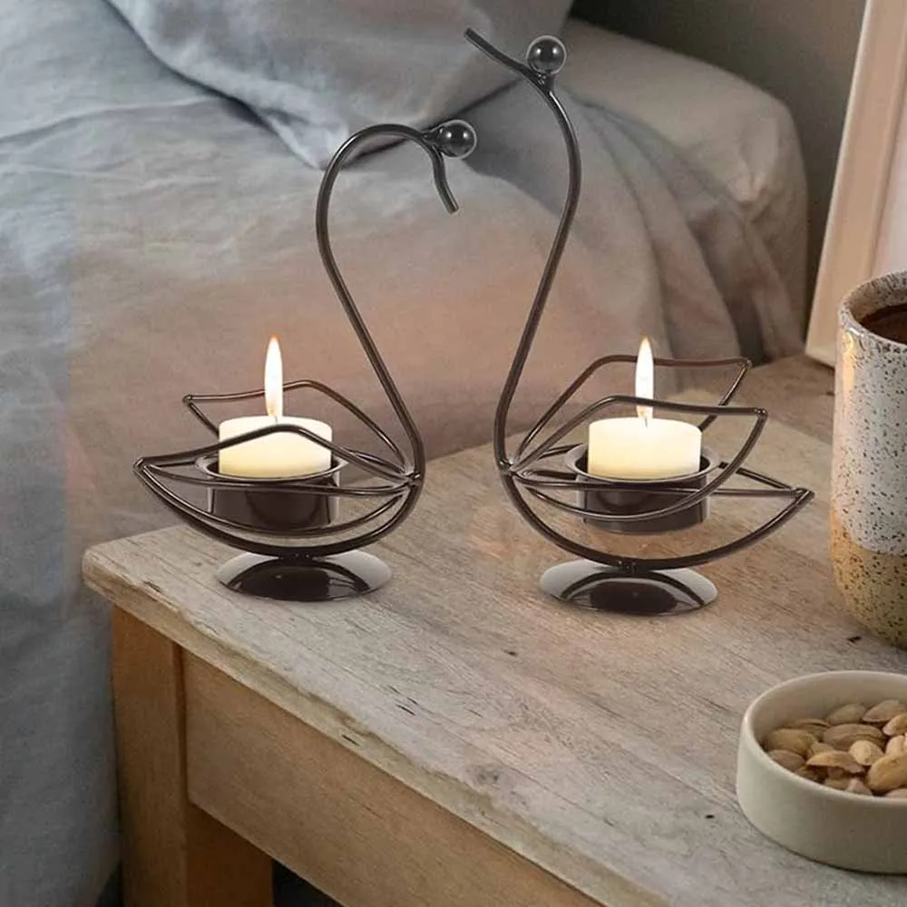 Fresh Arrival Metal Golden Finished Aluminum Luxury Leaf Candle Votive