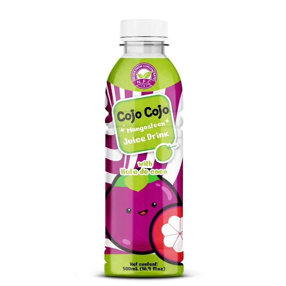 500ml Cojo Mangosteen Juice Drink with Nata De Coco Wholesale Beverage From Vietnam Private Label OEM