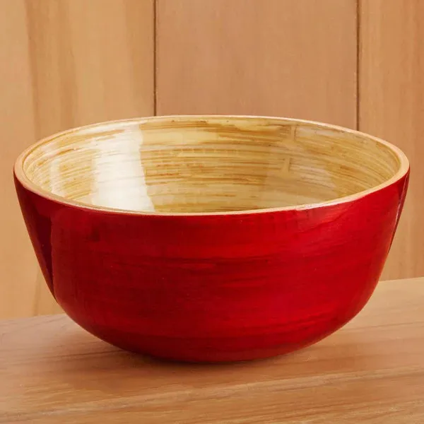 Natural Eco Friendly Biodegradabele Food Fruit Rice Salad Bamboo Bowls Color Set Made In Vietnam
