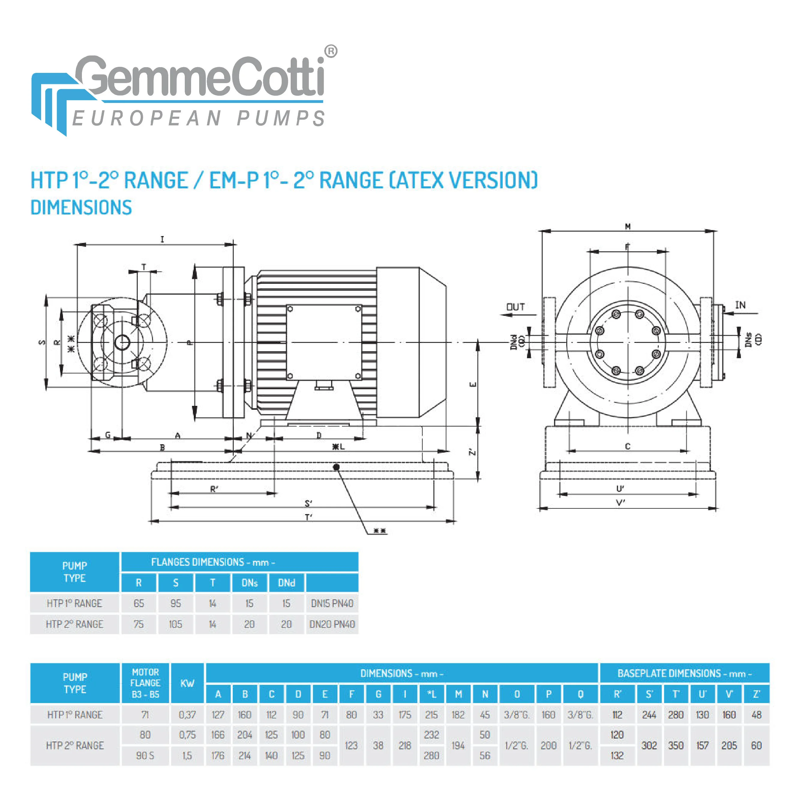 High Pressure Drive Rotary Vane Pumps Mod. Htp Aisi 316 Dry