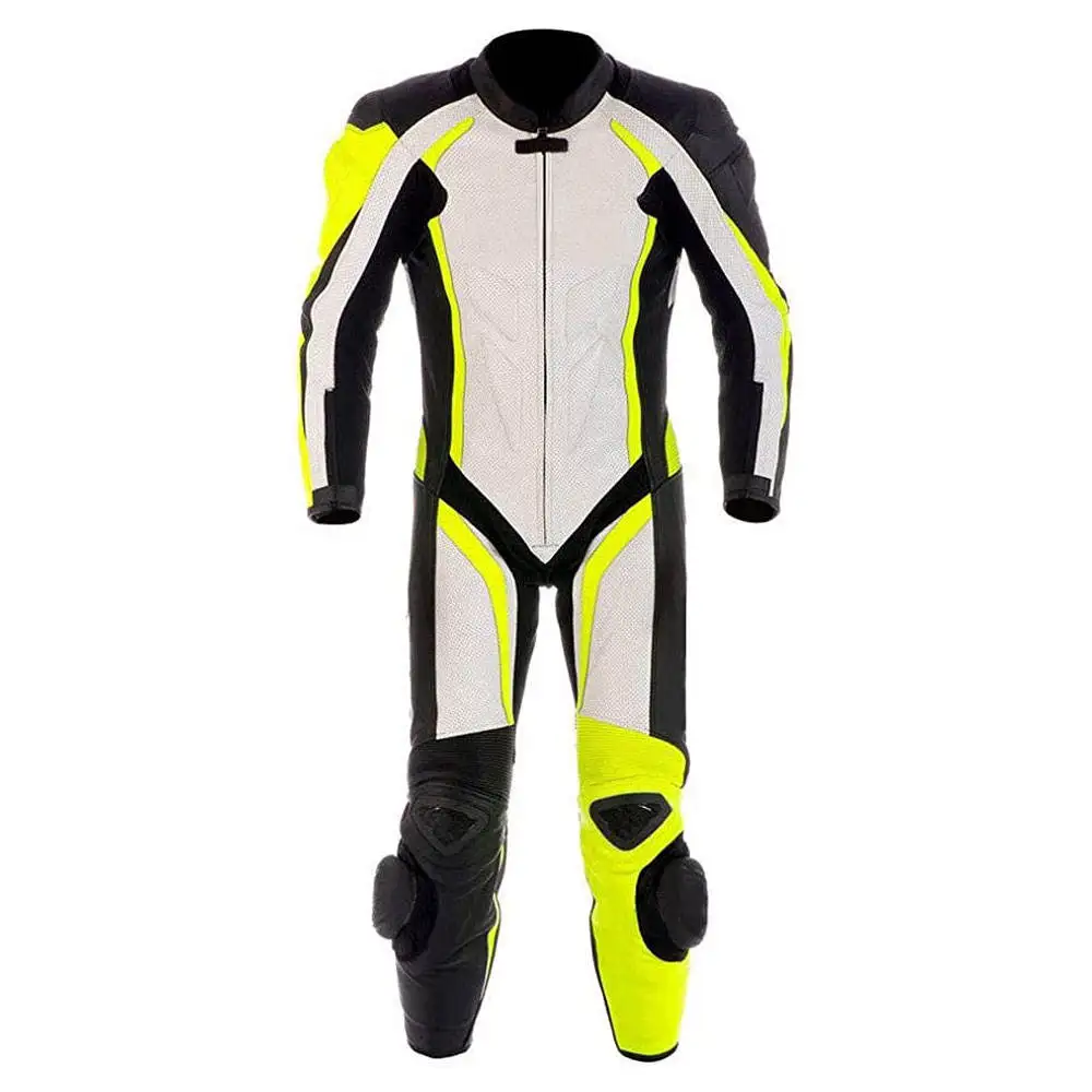 Custom Men Motorcycle Racing Suit One-piece Leather Biker Race Suit For ...