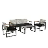 Rattan grigio + cuscino nero