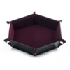 Dark Red Velvet and Black PU
