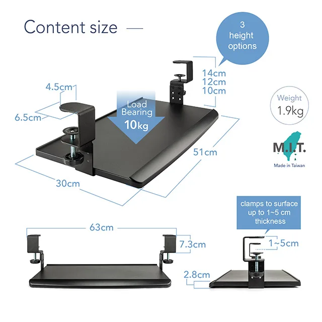 Standing Desk Under Desk Drawer Storage Organizer Shelf Aidata Buy