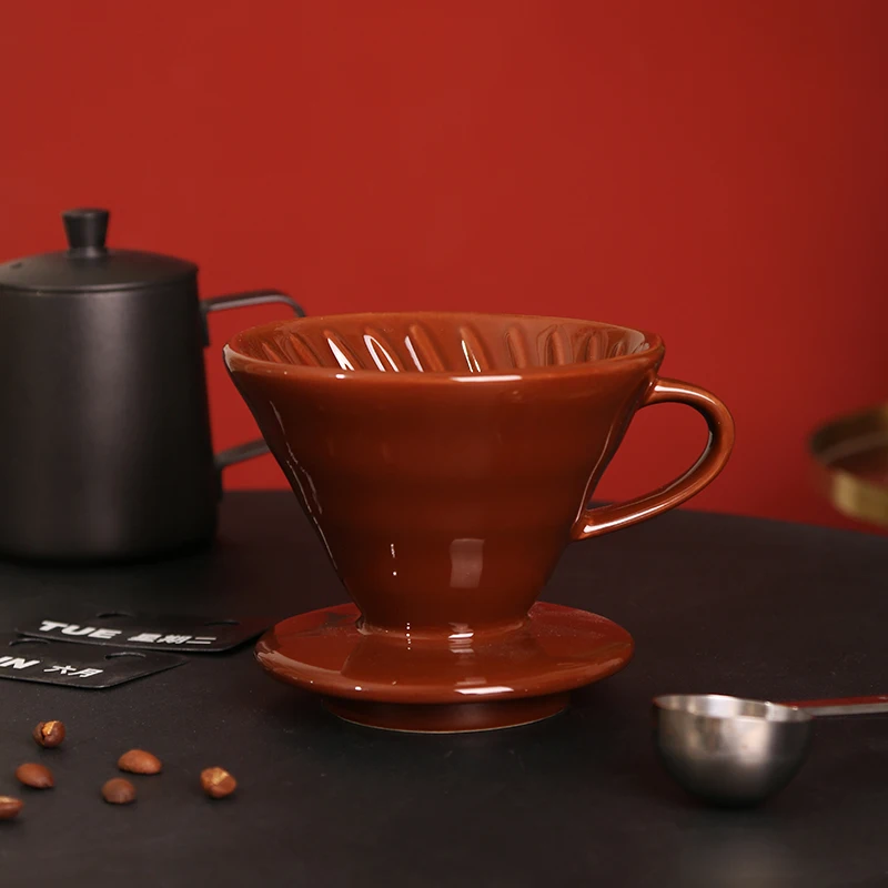 Cornflower Artisan Series Baked Flower Ceramic Coffee Dripper for 1-4 Cups factory