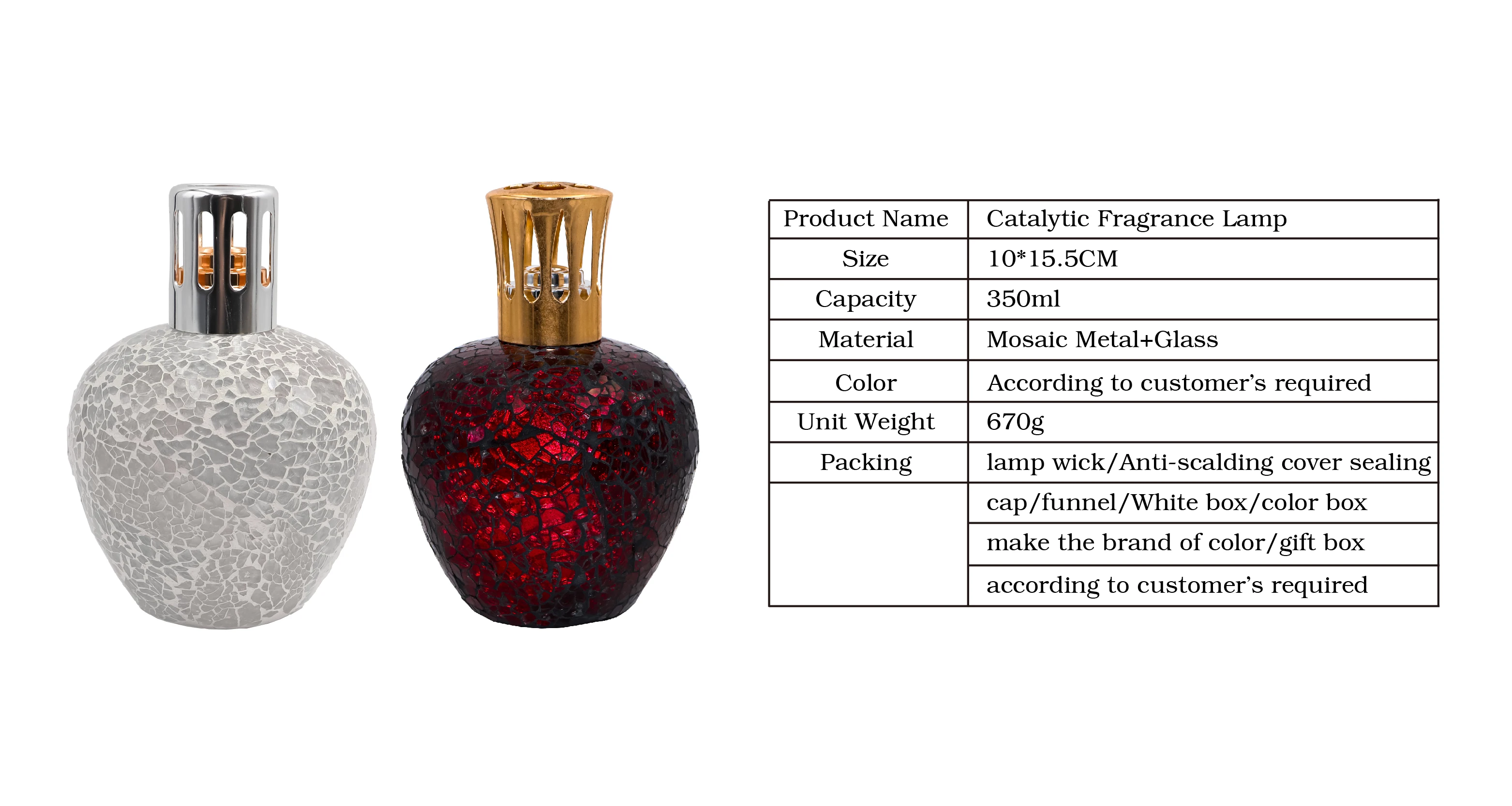 Catalytic Fragrance Diffusion Aroma Lamp Made Of For