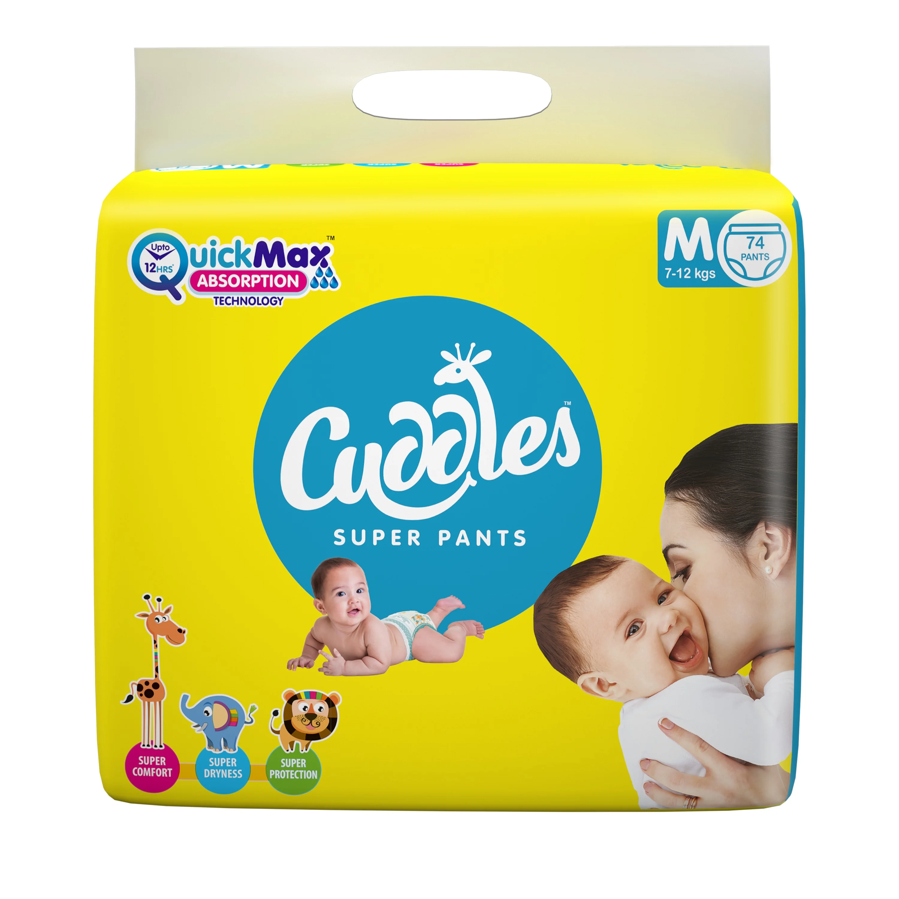 Infant Child Baby Diaper White Cotton Biodegradable Cuddles Super Pants From Indian Supplier