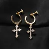 Gold screw-back clip pair